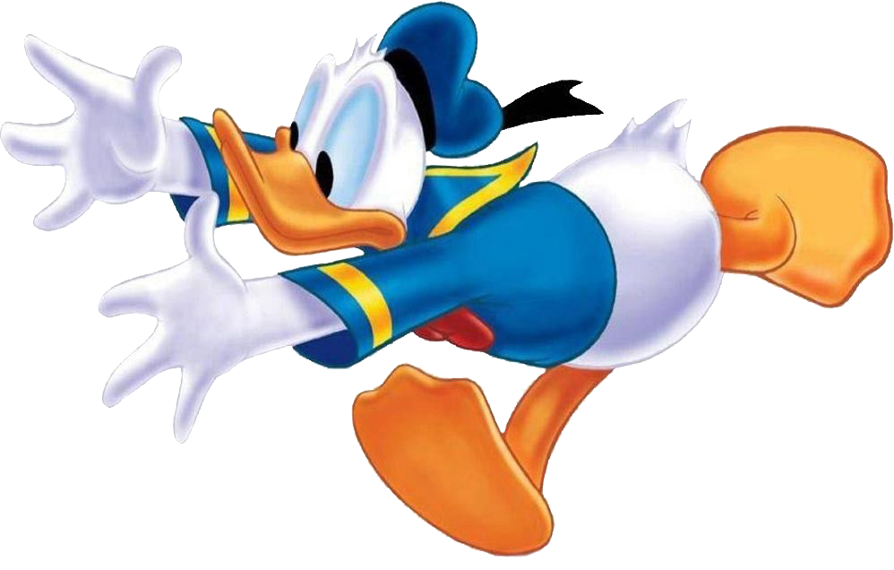 Donald Duck Running Clipart (998x636), Png Download