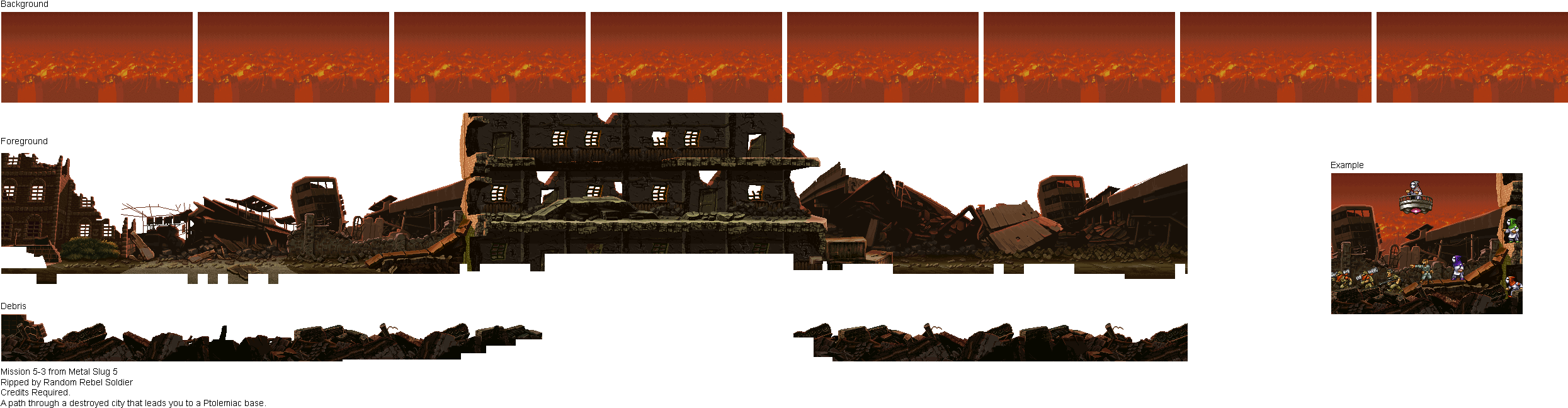 Click For Full Sized Image Mission 5-3 - Metal Slug 5 Backgrounds (2504x664), Png Download