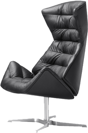 Thonet Lounge Chair Png Image - Thonet Lounge-sessel 808 - Nappaleder - Schwarz/gestell (763x509), Png Download