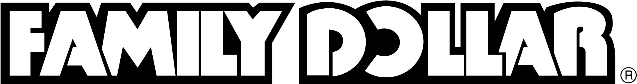 Family Dollar Logo Png Transparent - Family Dollar Logo Black And White (2400x2400), Png Download