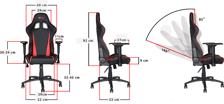 Offering The Utmost In Luxurious Comfort, Style And - Gt Omega Pro Racing Office Chair Black Next Red Leather (740x344), Png Download