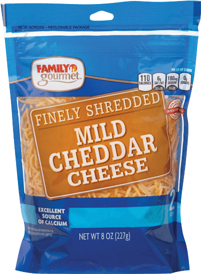 Family Gourmet Shredded Cheese - Vacuum Bag (750x750), Png Download