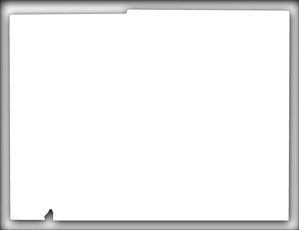 A Map Of Desoto With An Outer Shadow Box Around The - Board White (1024x787), Png Download