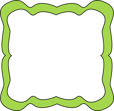 Green Curvy Frame Curvy Frame With A Bright Green Border - Frames Clip Art Green (400x390), Png Download