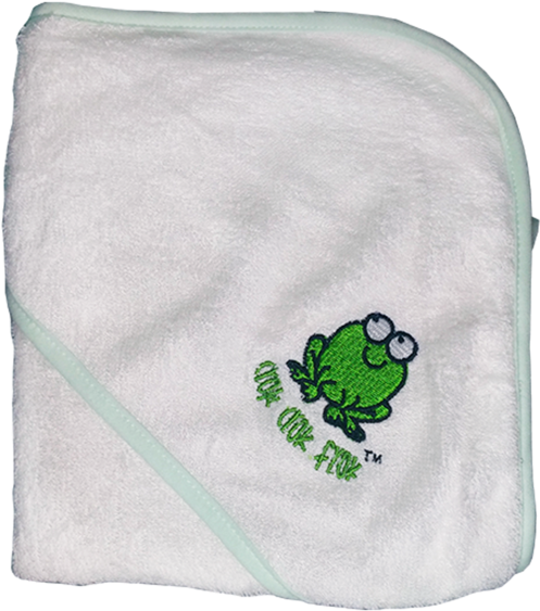 Crokcrokfrok Bamboo Hooded Towel - Happy Baby Skin Bamboo Hooded Baby Towel With Bear (580x580), Png Download