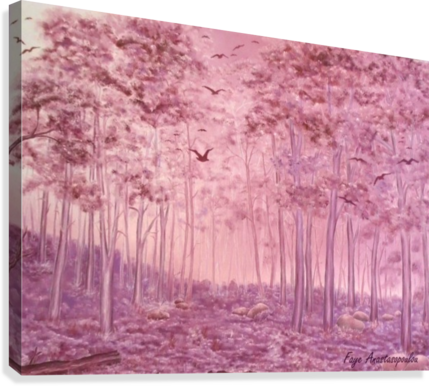 Pink Woods Canvas Print - Canvas Print (429x386), Png Download