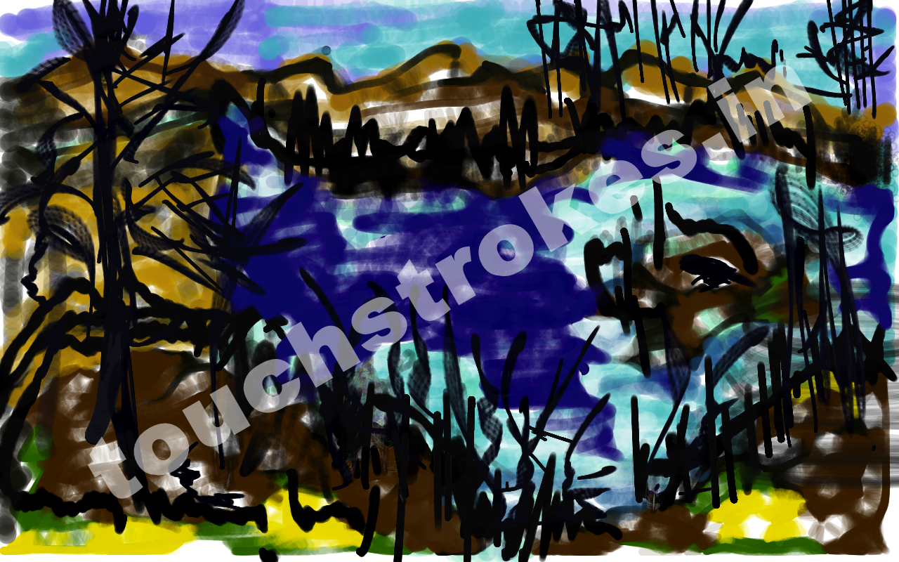 Lake In The Woods (1280x800), Png Download