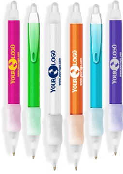 Thick Frosty Grip Click Pen - Colorfulness (717x376), Png Download