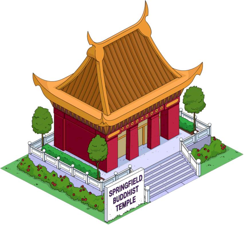 Springfield Buddhist Temple - Buddhist Temple Png (852x788), Png Download