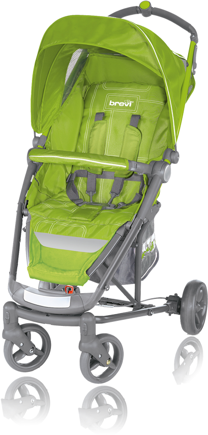 The Ginger 3 Stroller Offers Maximum Comfort For Your - Brevi Ginger 3 Sport Stroller (lime) (1000x1000), Png Download