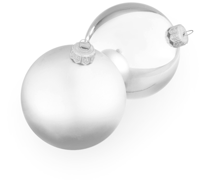 Silver Christmas Balls 8 Cm Fairytrees - Still Life Photography (585x585), Png Download