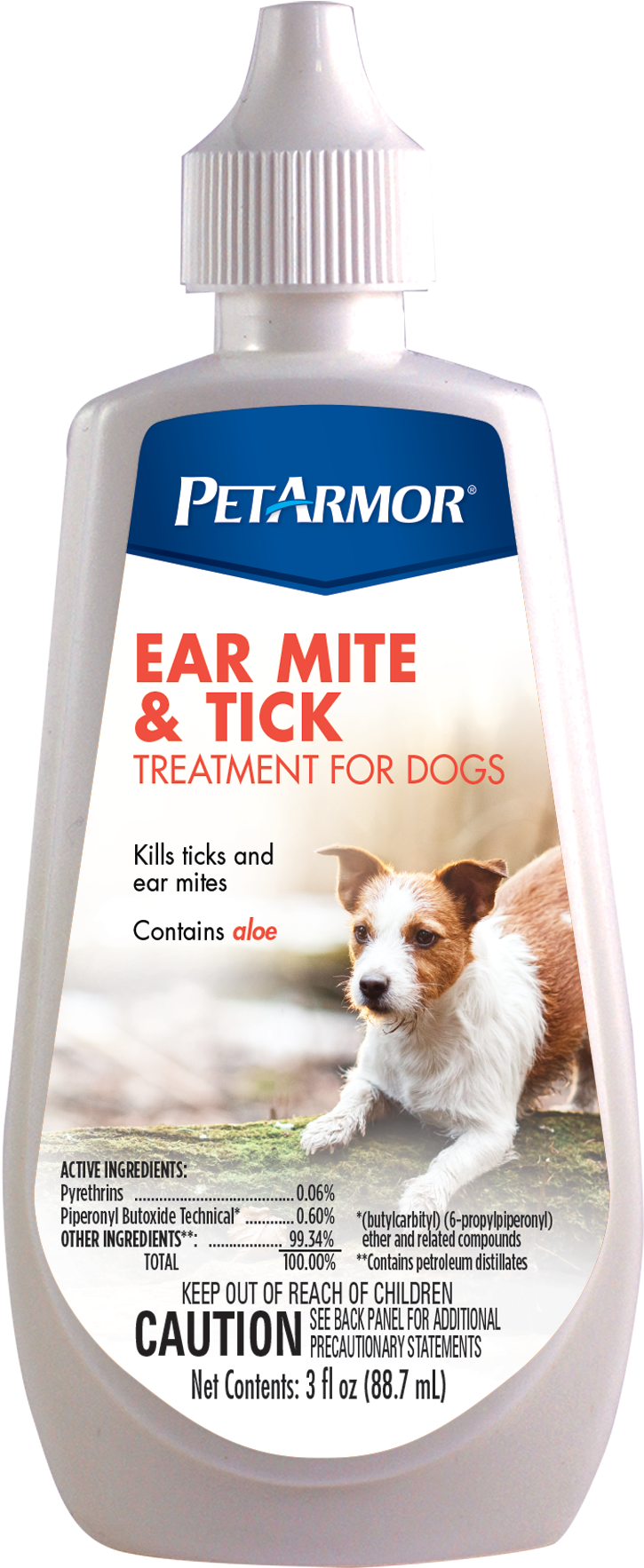 Petarmor Ear Mite & Tick Treatment Dog 3oz - Earmite (1922x1922), Png Download
