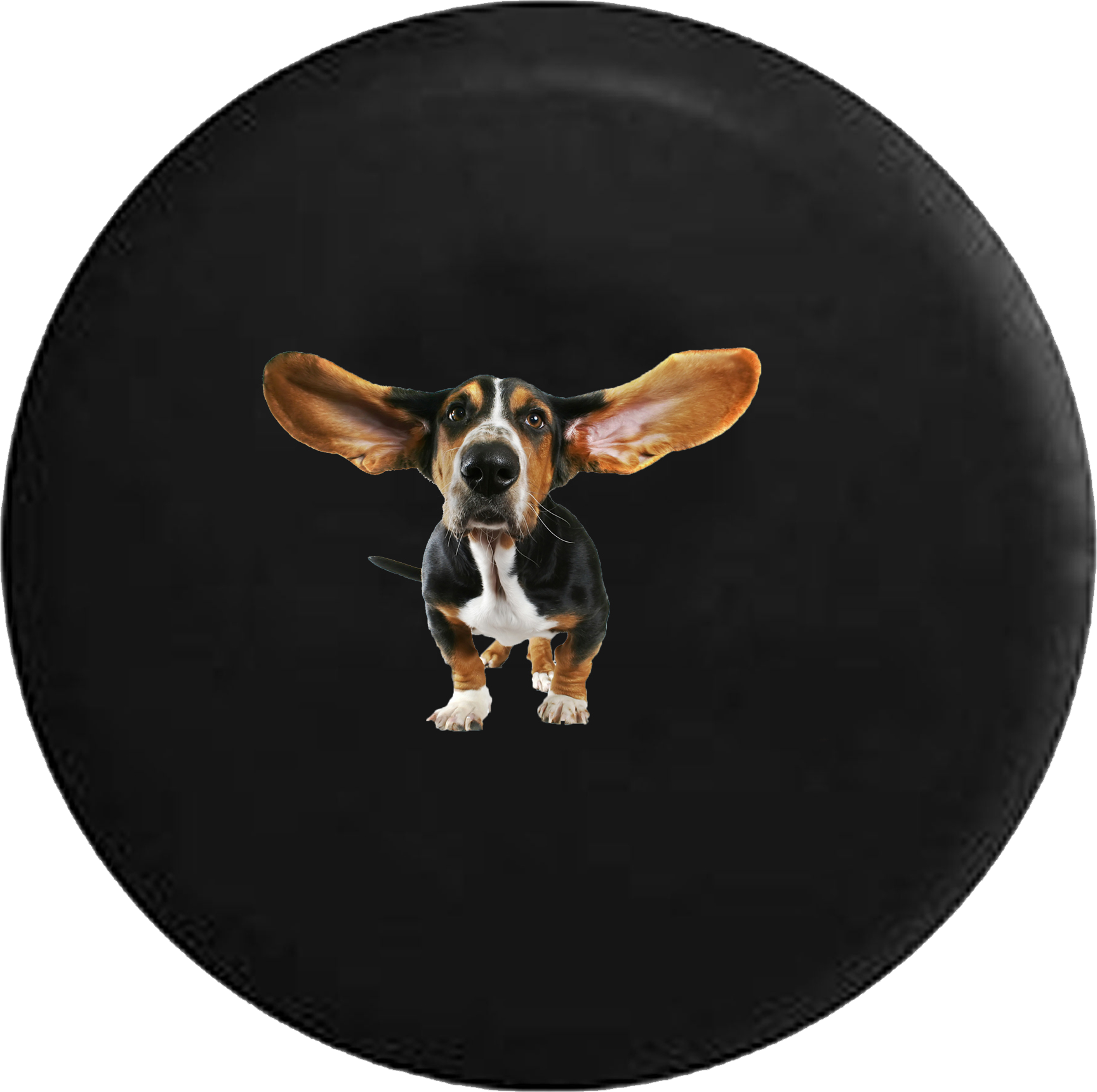 Basset Hound Dog Ears Blowing In The Wind - Little Book Of Dogs (1728x1721), Png Download