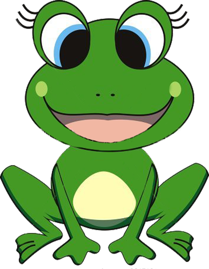 Free Frog Cartoon Cliparts, Hanslodge Clip Art Collection - Cute Cartoon Girl Frogs (677x872), Png Download