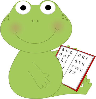 Frog Clip Art - Frog With Book Clipart (400x415), Png Download