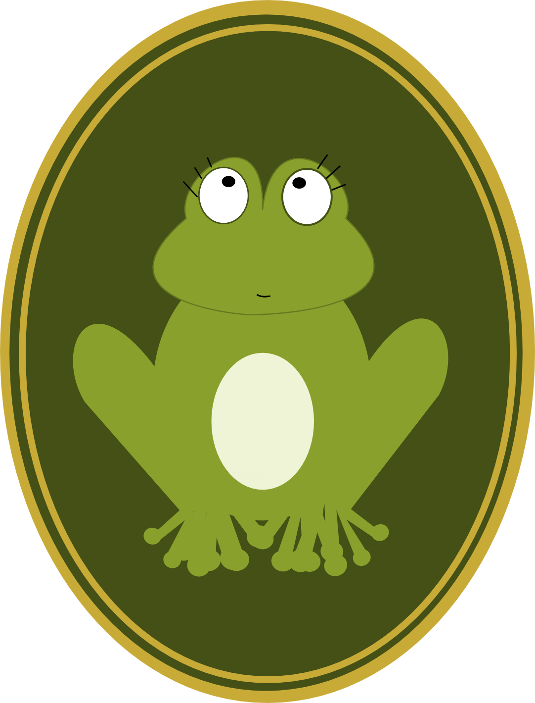 Frog Clipart School Source - Frog Clipart In Circle (1082x1420), Png Download