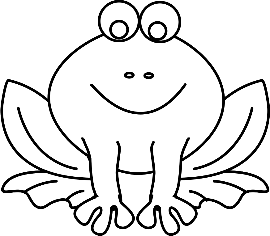 Ornate Frog Clipart, Vector Clip Art Online, Royalty - Sapo Para Dibujar Facil (900x783), Png Download