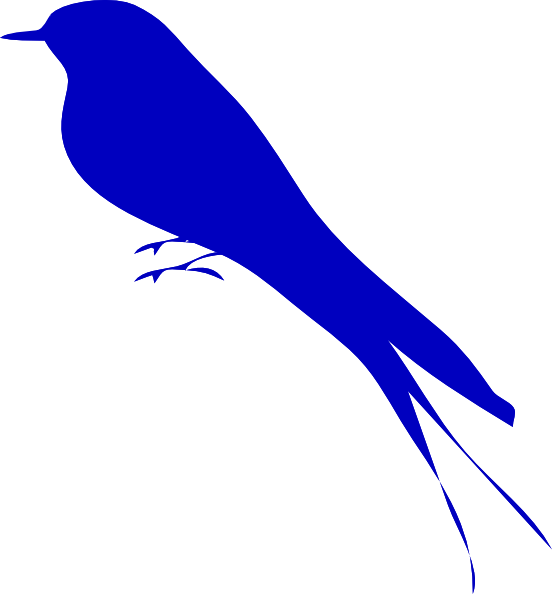 Blue Bird Png - Blue Bird Clipart (552x594), Png Download
