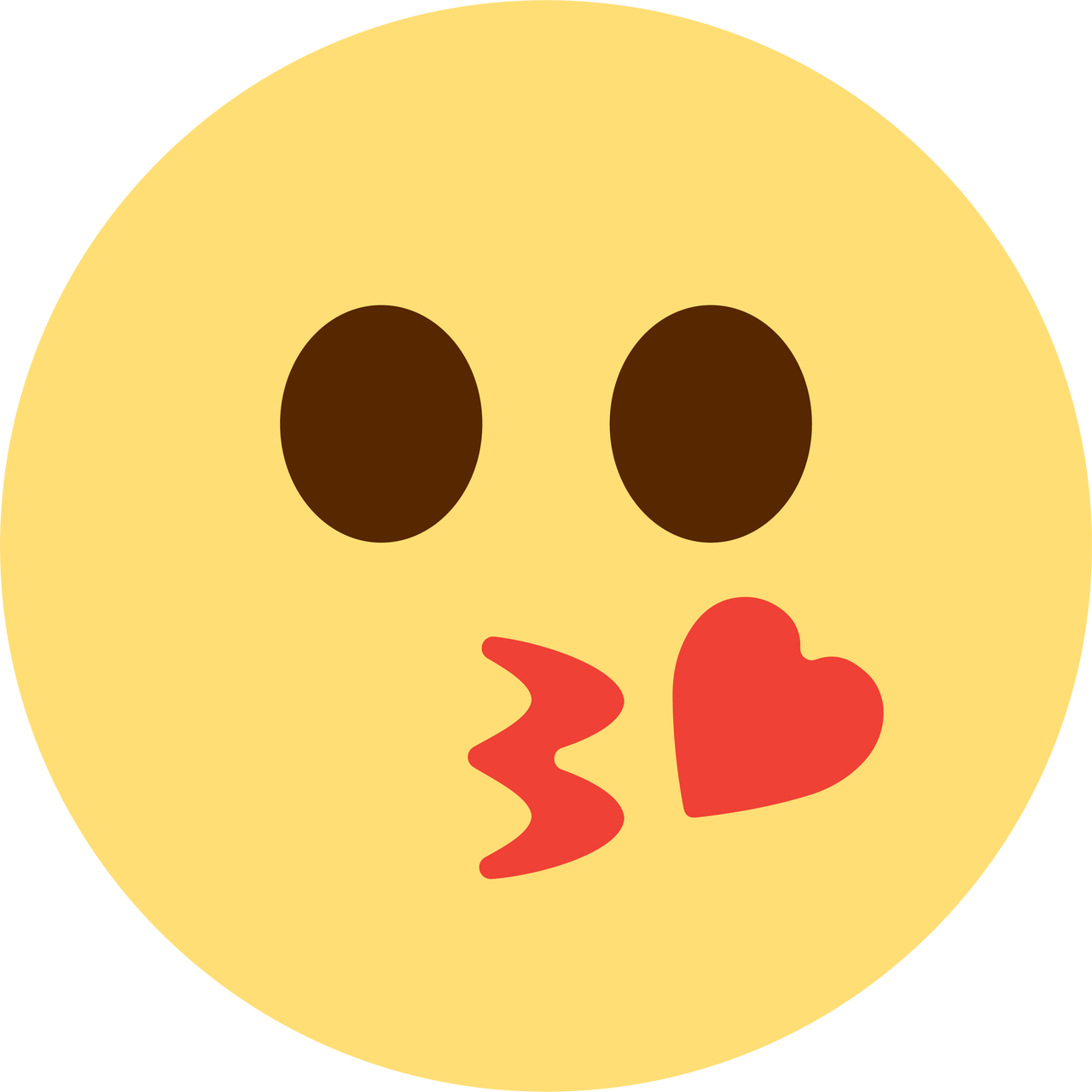Kissing Emoji Meaning Source - Portable Network Graphics (1280x1280), Png Download