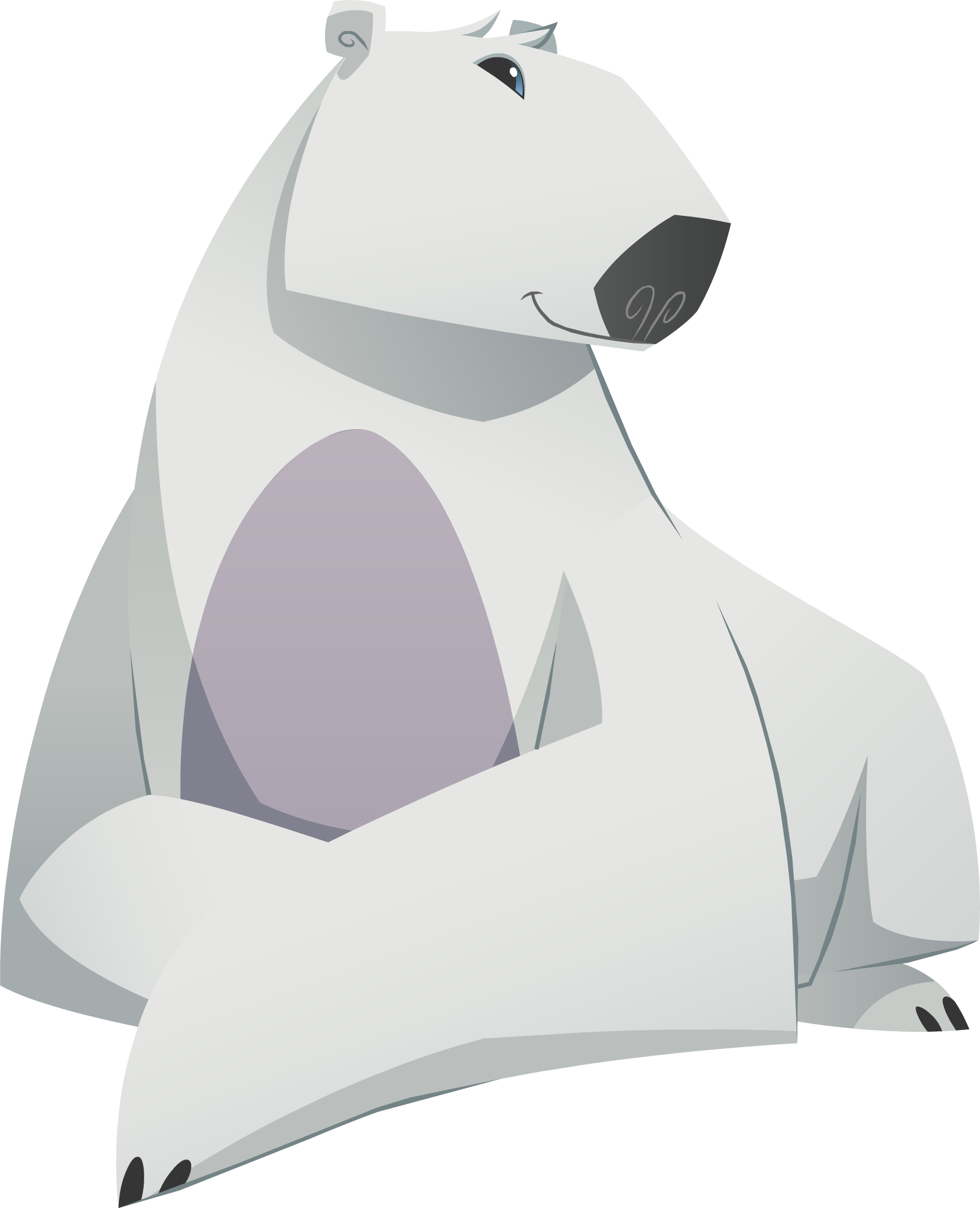 Polar Bear Sitting - Polar Bear Animal Jam Transparent (1658x2043), Png Download