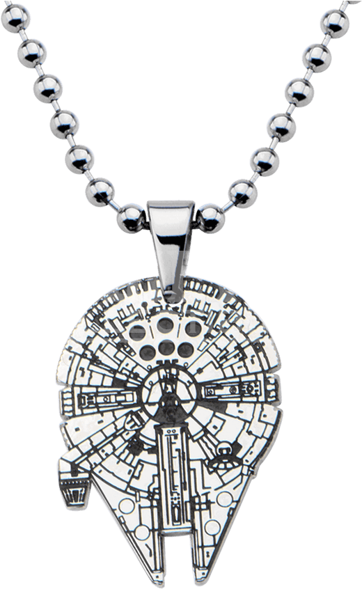 Kids Millennium Falcon Enamel Necklace - Millennium Falcon Necklace Png (850x850), Png Download