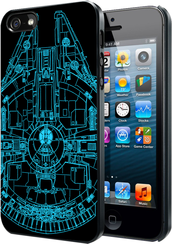 Star Wars Millenium Falcon Samsung Galaxy S3 S4 S5 - Chicago Blackhawks Phone Case (796x1024), Png Download