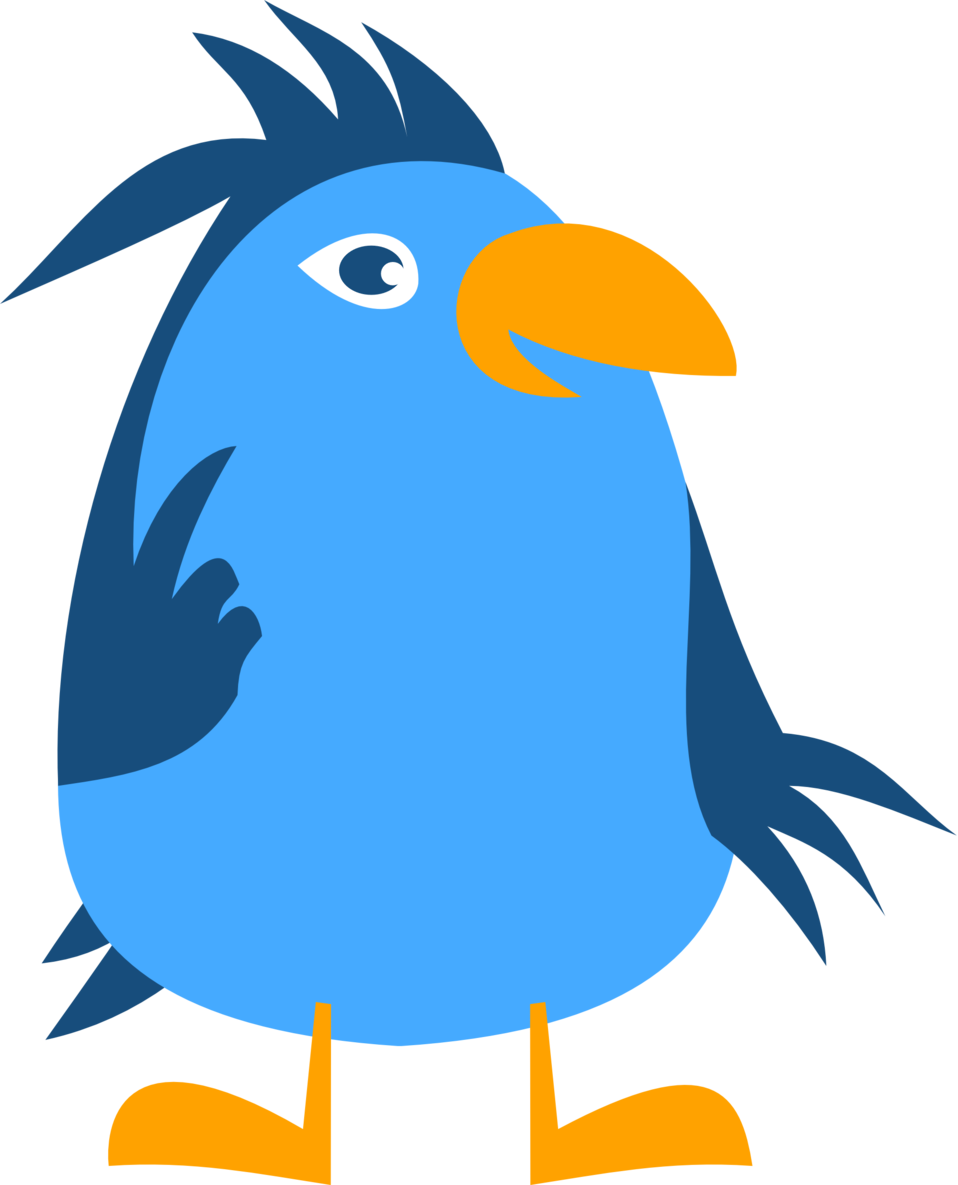 Blue Bird - Blue Animal (958x1185), Png Download