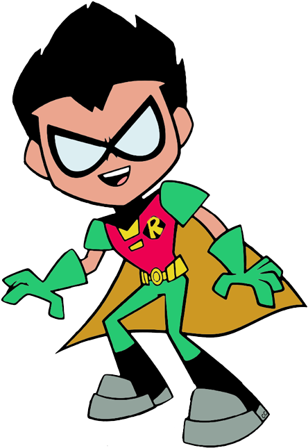 Go Clip Art Cartoon - Teen Titans Go! (tm): Robin Rules! (454x649), Png Download