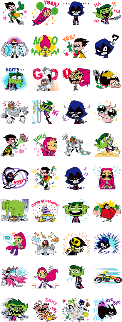 Teen Titans Go - Teen Titans Telegram Stickers (420x1121), Png Download