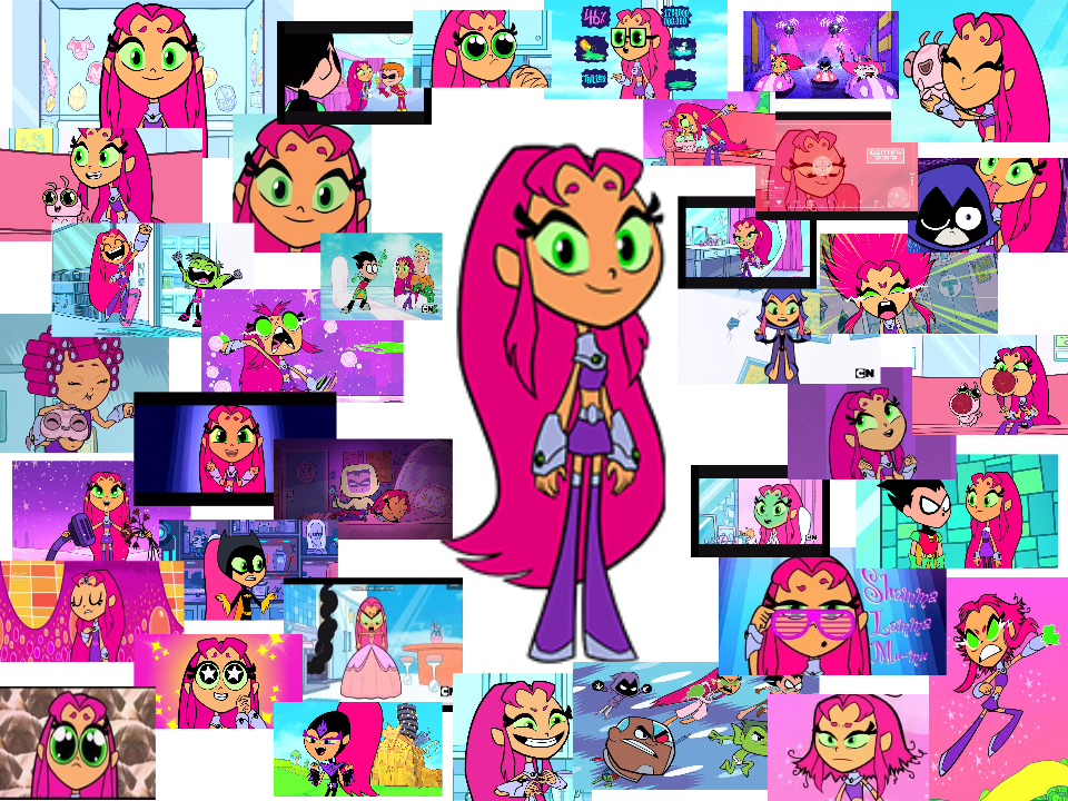 Starfire Scooby Doo Beast Boy Raven Robin Cyborg Pink - Teen Titans Go Edible Frosting Sheet Cake Topper (960x720), Png Download
