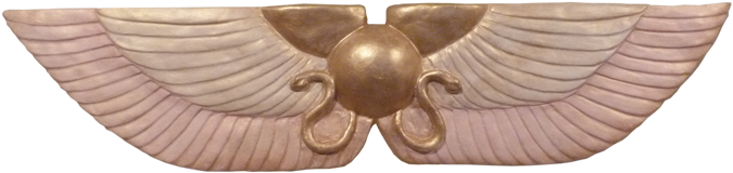 Egyptian Wings - Winged Sun (700x197), Png Download