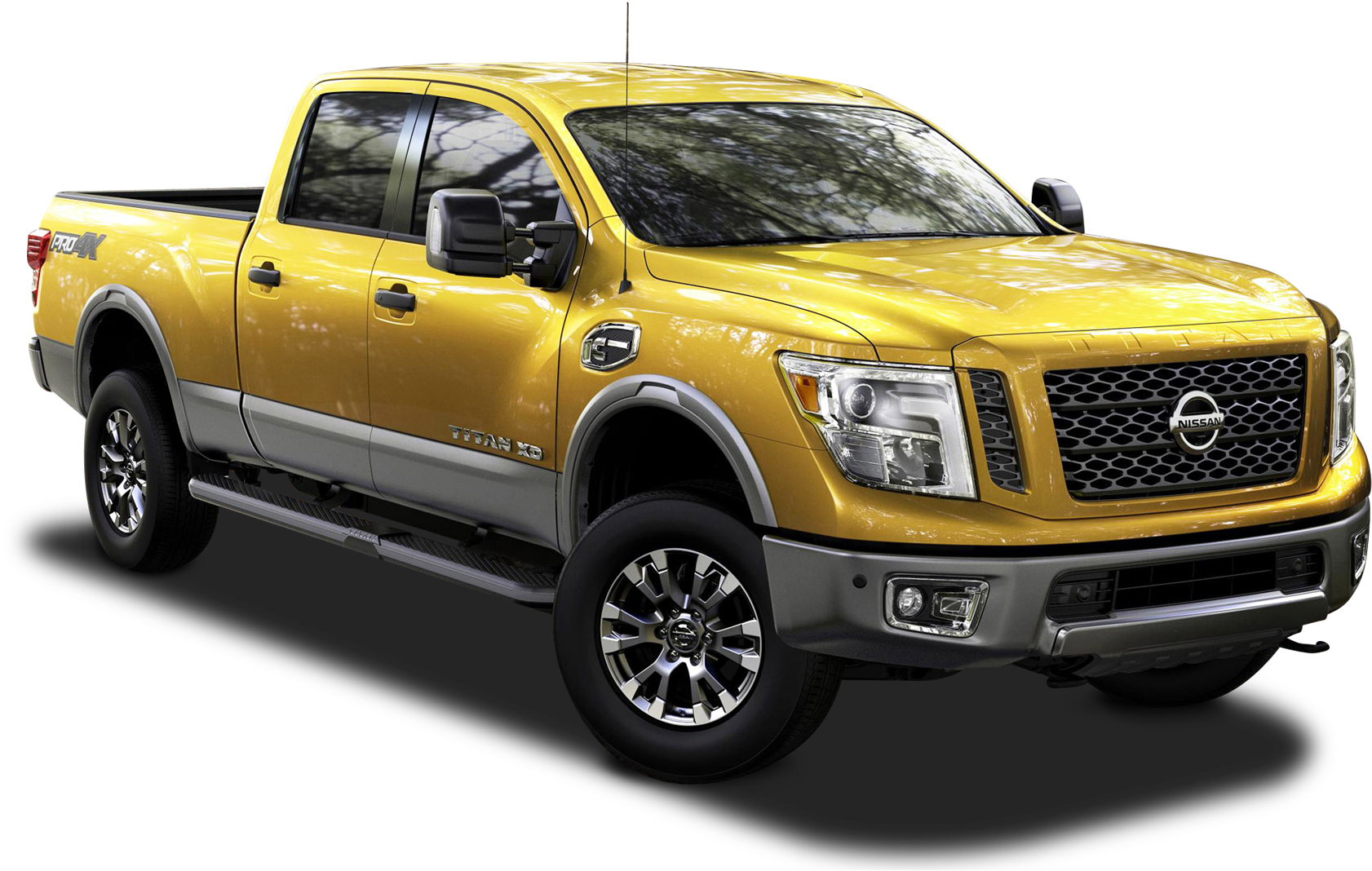 Nissan Titan Xd Golden Color Car Png Image - 2016 Nissan Titan Platinum (500x320), Png Download