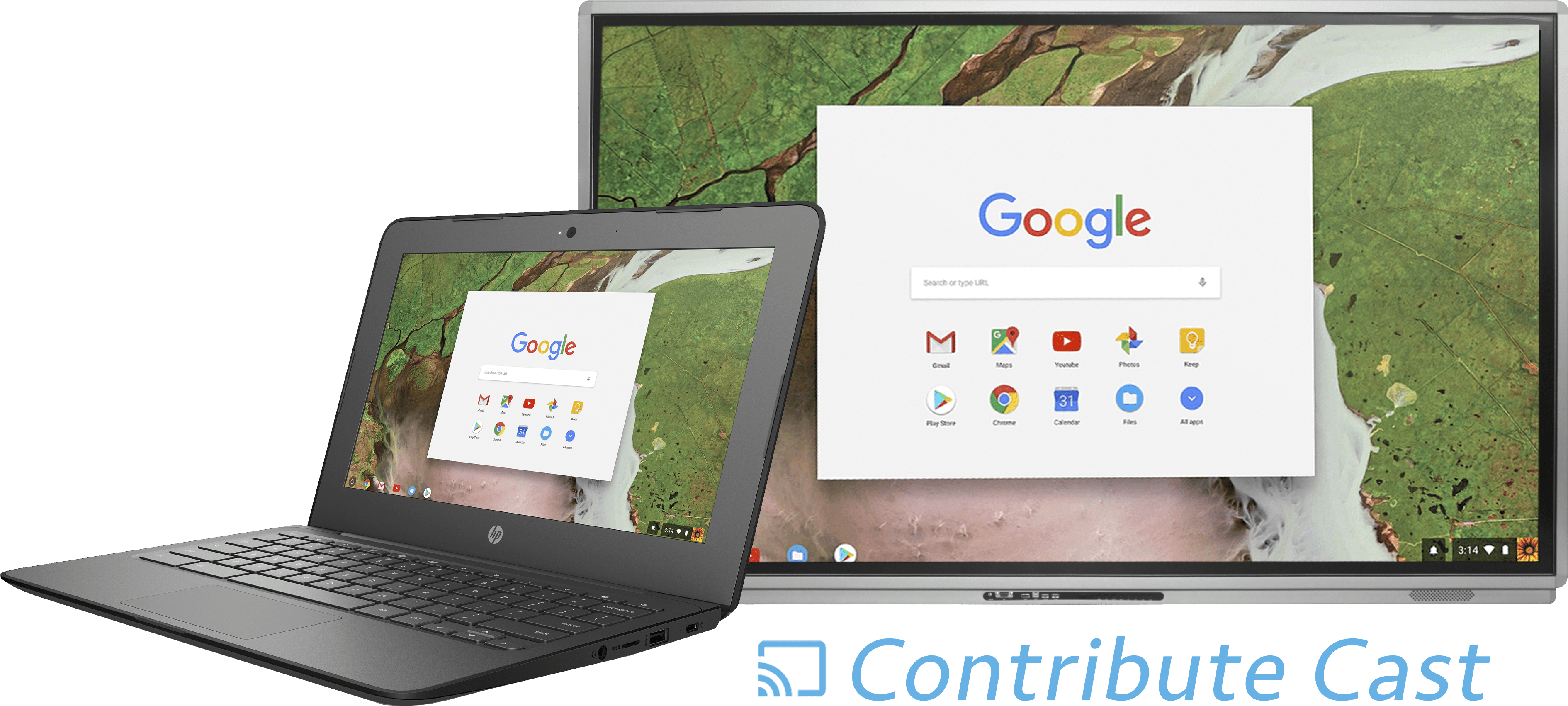 How To Chromecast Without Any Additional Hardware - Hp Chromebook X360 11 G1 Ee 1tt11ea (4592x2248), Png Download