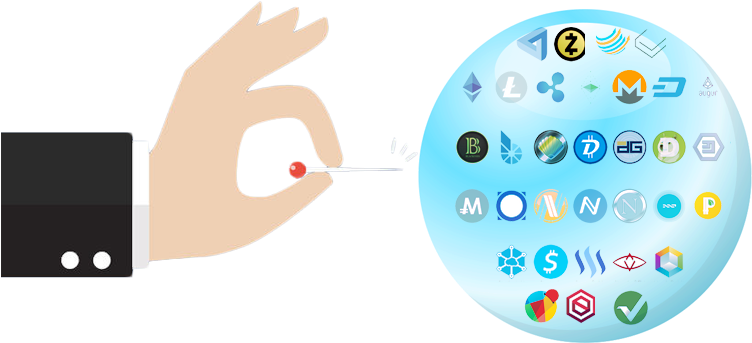 2017 Was The Year Of The Cryptocurrency - Cryptocurrency Bubble Png (800x450), Png Download