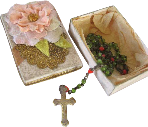 Lovely Antique Rosary Beads With Crucifix In Dainty - Crucifix (489x489), Png Download