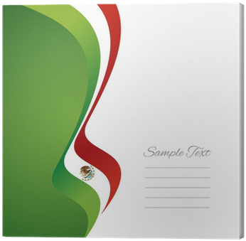 Mexican Left Flag Ribbon Vector Canvas Print • Pixers® - Mexico Flag (400x400), Png Download