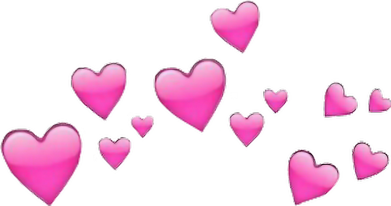 Corazones Rosa Corazon Emoji - Coroa De Corações Png (1252x660), Png Download
