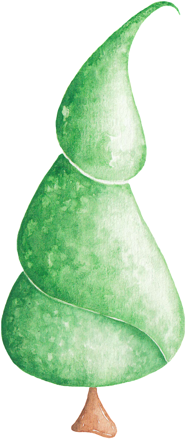 Cartoon Abstract Christmas Tree Png Transparent - Christmas Tree (1024x1776), Png Download