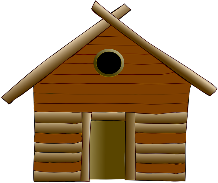 Free Png Log Cabin Woods Transparent Log Cabin Woods - Three Little Pigs Wooden House (746x720), Png Download