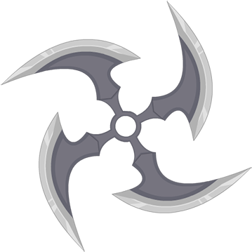 Giant Vortex Shuriken - Crescent (400x400), Png Download