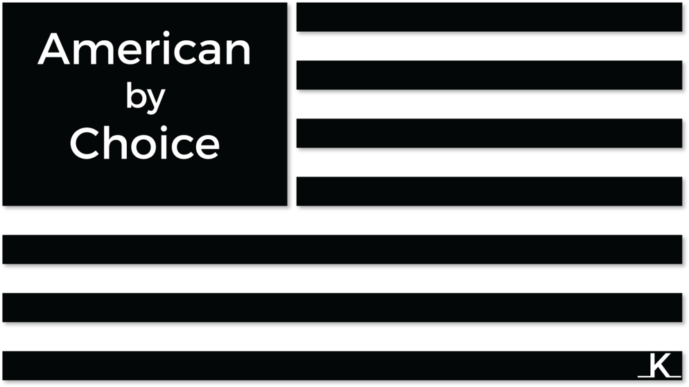 American By Choice Abc Starfield - Black-and-white (1000x567), Png Download