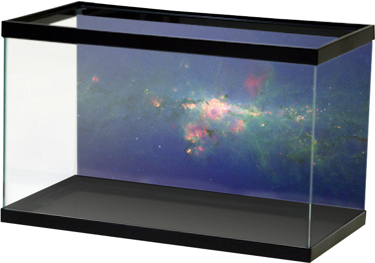 Aquariumvinyl Bluenebulaandstarfield (800x800), Png Download