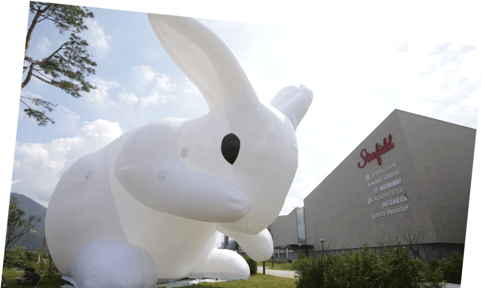 Starfield Hanam Shopping Theme Park Rabbit - Starfield Hanam (966x569), Png Download