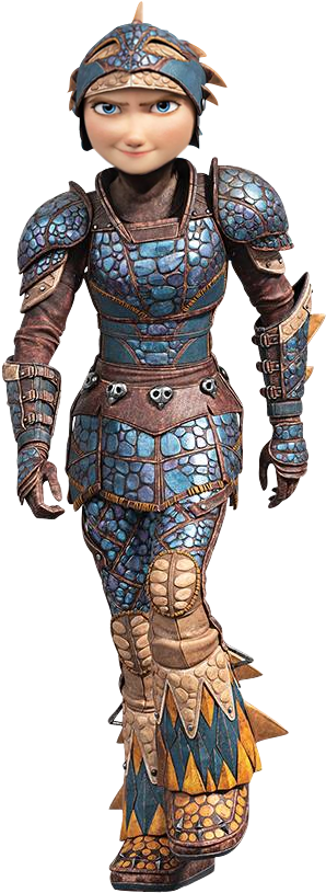 Astrid Without Helmet In Her Dragon Scale Amor - Httyd 3 Armor (326x858), Png Download