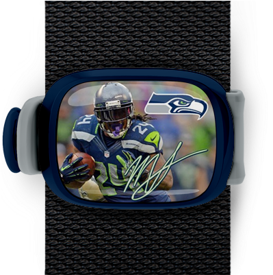 Marshawn Lynch Stwrap - Seattle Seahawks Marshawn Lynch 11x17 Multi-use Decal (550x400), Png Download