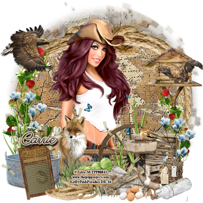 Country Girl Spring Snags - Girl (715x715), Png Download