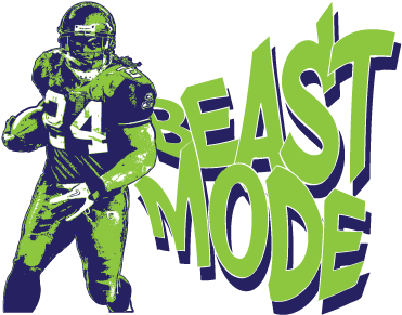 Marshawn Lynch Seahawks (400x400), Png Download