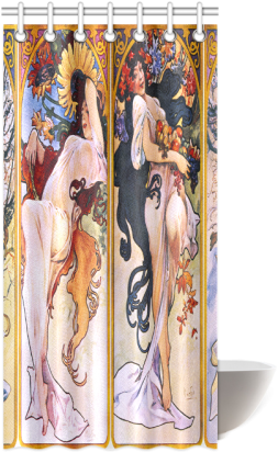 Katy Perry Dark Horse Alphonse Mucha Hot Sale Shower - Four Seasons Queen Duvet (500x500), Png Download