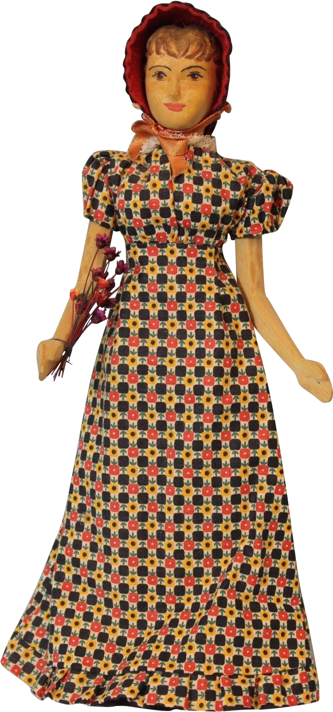 10 Inch Helen Bullard Wood Artist Doll Mary Ann A Country - Costume (1445x1445), Png Download