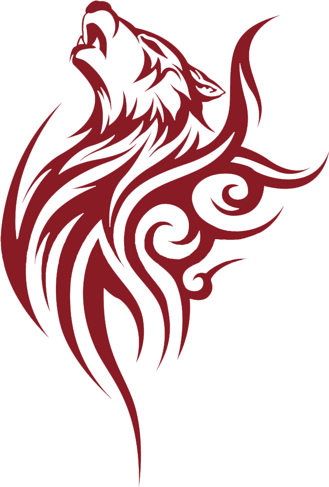 Tribal Wolf And Heart - Vietsbay Men's Wolf Abstract 13 Handmade Natural Genuine (1024x1024), Png Download